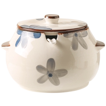 Kawashima housing pig oil tank Home High temperature resistant ceramic with cover Meat Oil Jars Oil Splash Chili Pepper Oil Special Jars