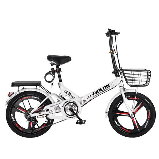 飞鸽折叠自行车超轻便携20寸成人上班减震变速男女式学生车免安装