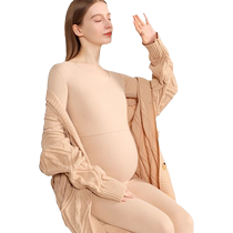 Pregnant womens autumn clothes and autumn trousers set autumn and winter thermal underwear breastfeeding and confinement clothes pregnancy pajamas postpartum bottoming shirts and tops