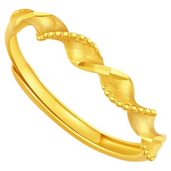 Chao acer yufan 5g pure gold ring gold ring ring brushed flashing high-end gift pricing