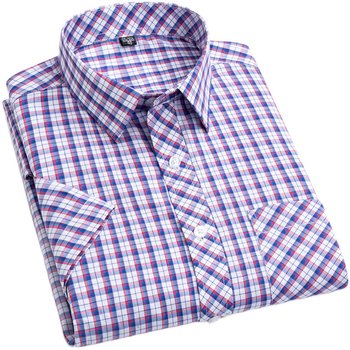 Paul short sleeve cotton shirt plus size summer thin style Paul short sleeve cotton shirt plus size summer thin style