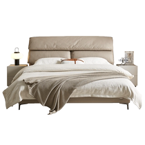 Quanyou Home Modern Simple Non-interfering Double Fabric Bed 2024 New Elephant Ear Bed 115066