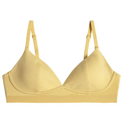 Zimo Yipin Modal Seamless French Triangular Cup Bra Women's Summer ສີຂາວບາງສາຍບ່າບາງສາຍ Bra