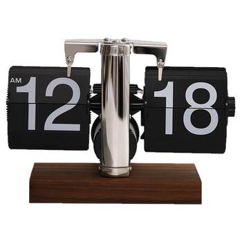 Living room tv counter top decorations light luxury high-end page-turning clock home entrance antique style high-end decorations