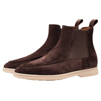 Truffaut fetal cattle reverse velvet chelsea boots men's british