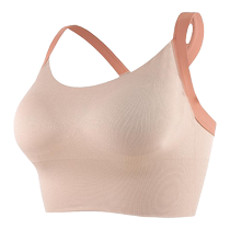 Womens sports bra shock-proof running high-intensity anti-sagging push-up fitness vest fixed cup yoga bra
