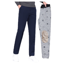 Duck goose down down pants mens new loose straight outer wear graphene knee pads thickened cold-proof northeastern cotton pants JH