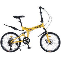Phoenix Folding Bike Lady free of installation Double soft tail shock absorbing ultra-light portable small adult male student bike