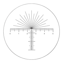 PDV Optical Experimental Ruler Microscope Eyepiece Ruler Objective Ruler Cross Line Scale Measurement Ruler