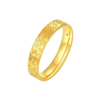 Tsl xie ruilin gold ring 6d pure gold craft ring broken ice price ring xr604