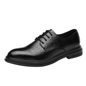 Leather shoes men's formal british genuine leather wedding casual shoes