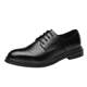 Leather shoes men's formal British genuine leather wedding casual shoes