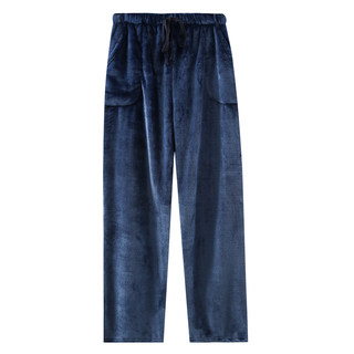 Trousers coral velvet men's extra thick pajamas