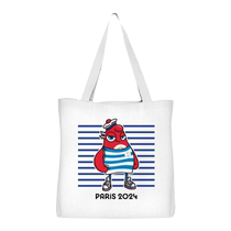 Paris 2024 Mascot Striped Tote Bag