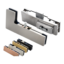 Floor spring door clip glass door upper and lower clip door accessories glass frameless curved clip sliding door fixed one-word clip