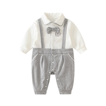 Fanhunting baby clothes autumn clothes newborn boy jumpsuits full moon and 100 days outing gentlemans one-year-old harem clothes spring and autumn