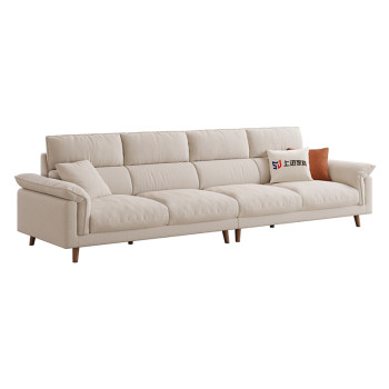 Cream style down fabric four-seat sofa Cream style down fabric four-seat sofa
