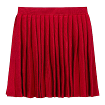 self-portrait 2024 autumn and winter new style red sweet versatile knitted pleated skirt short skirt
