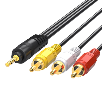 Av cable 1/3 1/3 audio cable set-top box connected to tv lotus cable 3.5 to 3 lotus audio video cable composite cable power amplifier audio dvd speaker suitable for xiaomi three-color cable