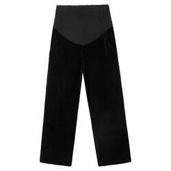 Maternity Pants for Spring, Autumn, and Winter, Chenille Wide-Leg Casual Loose Plus-Size Fleece-Lined Thick Long Leggings Winter Wear