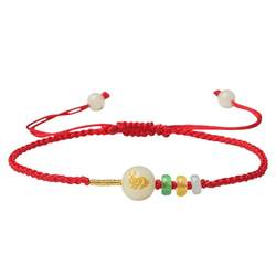 Hand-woven red rope and black rope anklet, zodiac sign, luminous bead anklet, naked chain, men and women, summer ins