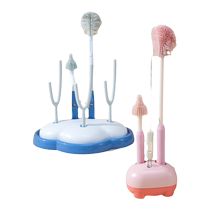 Bottle refreshing raw baby special silicone cleaning brushed pacifier brushed clear brush drain dry rack suit washing bottle brush