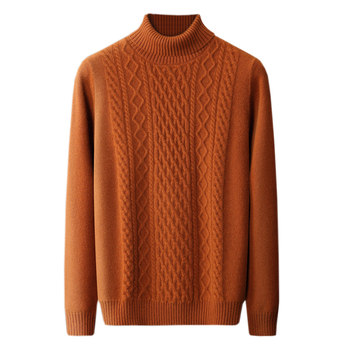 Double-ply thickened men's pure wool sweater pullover sweater winter Double-ply thickened men's pure wool sweater pullover sweater winter