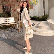 High-end 2 maternity dress 202 spring new style soft waist French simple mid-length trendy maternity skirt