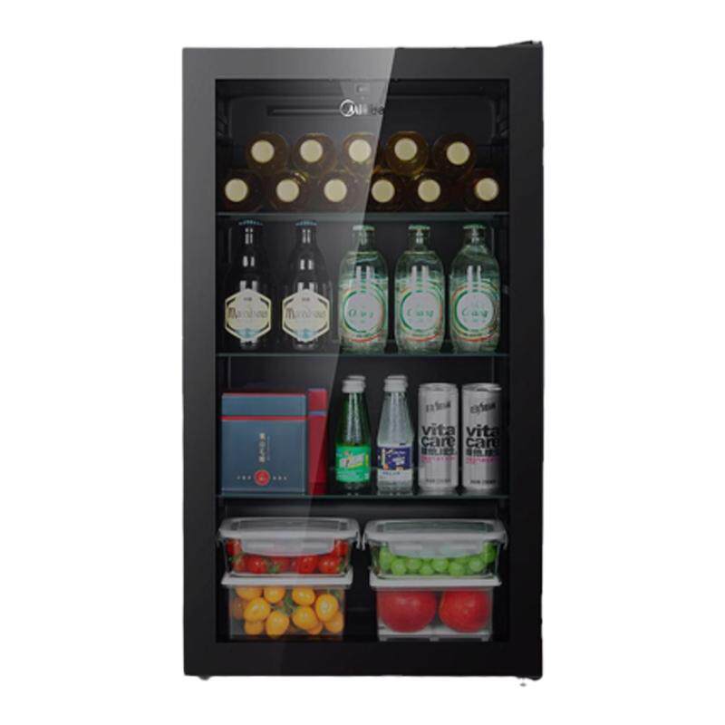 Midea 45L/95L Refrigerator Ice Bar Fresh Cabinet Stocking Small Refrigerator Transparent Glass Door Red Wine Freezer