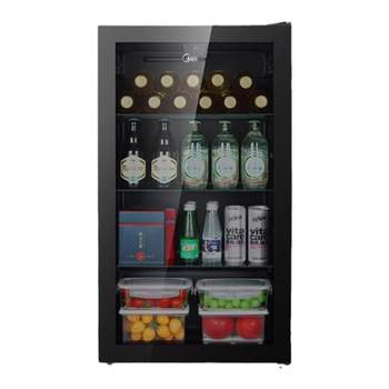 Midea 45l/95l refrigerator ice bar fresh cabinet stocking small refrigerator transparent glass door red wine freezer
