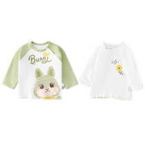 2 pieces of childrens T-shirts long-sleeved spring and autumn baby clothes spring clothes for boys and girls bottoming shirts childrens tops category a trendy