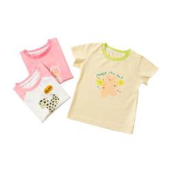 Shengtex Girls Short Sleeve T-Shirt Cotton Pure 2022 New Baby Clothes Girls Cute Print Children's T-Shirt Summer Clothes