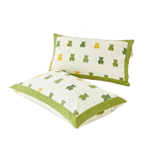 Class A pure cotton old coarse cloth pillowcases A pair of pure cotton thickened 48cmx74cm household pillowcases 2024 new style pure cotton