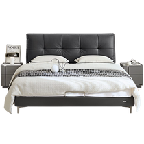 Quanyou Home Light Luxury Modern Leather Bed Master Bedroom Double 1 8 Meter Leather Small Apartment French Soft Bed 116038