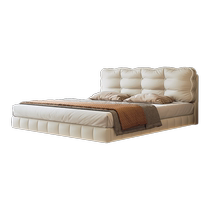 Hiver Bear French Cream Wind Wind Fluid Tissu Lit Moderne Simple Light Luxury Master Bed Bed