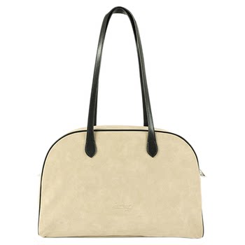 Cryingcenter brown camel suede contrast stitching large capacity shoulder bag crossbody bag