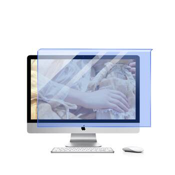 Desktop Computer Screen Protector, Eye Protection, Anti-Blue Light, Anti-Radiation Screen Cover, Monitor Protective Film 24/27/ 32inch Suitable for Apple Imac All-In-One Display Screen Film Hanging Isolation Shield