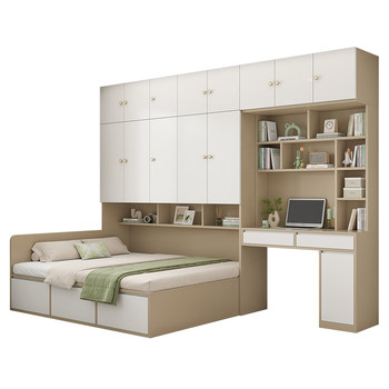 Factory direct sales can be customized solid wood tatami wardrobe bed