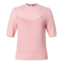 Cole Tier 2024 new autumn style casual commuting versatile five-quarter sleeve sweater womens ice silk comfortable top