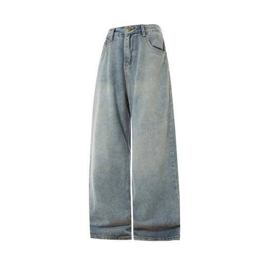 American Retro Washed Jeans Loose Casual Pants