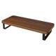 Solid wood monitor elevated laptop storage rack