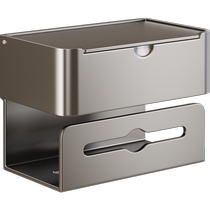 Bathroom tissue box toilet space aluminum storage rack wall-mounted three-layer roll paper removable toilet paper holder 3062