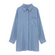 大码胖妹妹叠穿衬衫女春秋冬设计感小众内搭打底衬衣长袖上衣外套