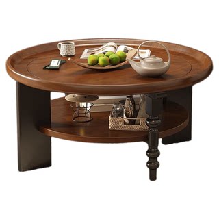 Medieval style retro round coffee table