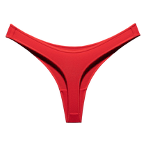 Pure cotton thong womens seamless underwear for the year of birth big red wedding gauze sexy T-pants basic base invisible thin