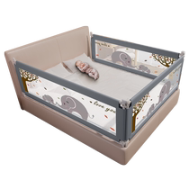 Easy to operate bed fence guardrail baby anti-fall one-hand lift sleeping block to protect sleeping baby at night