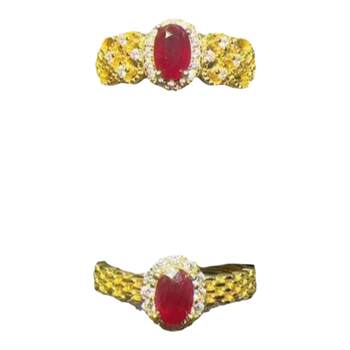 Natural colored ruby ​​jiuyuan jewelry pigeon blood red