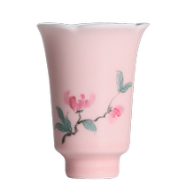 Pink Aemone Smelling Cup Handрисованный Pach Blosom Керамическая Свежая Маленькая Чашка Чайная Чашка