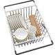 Large load-bearing retractable stainless steel drain rack