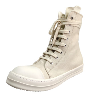 ro high-top shoes men's autumn and winter canvas 22ss23 milky fragrance increase thick sole plate shoes waterproof cloth casual short boots shoes women's trend
